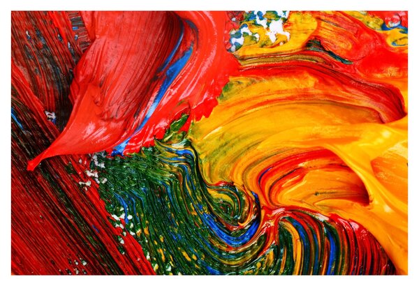 Slika - Modrenje apstrakcije kistom (90x60 cm)