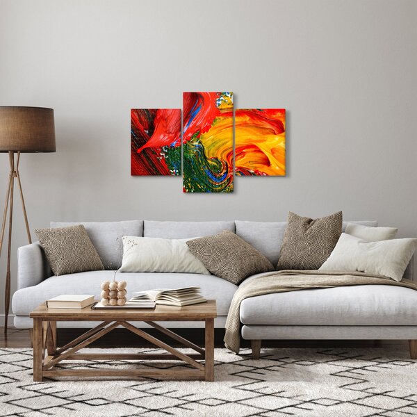 Slika - Modrenje apstrakcije kistom (90x60 cm)