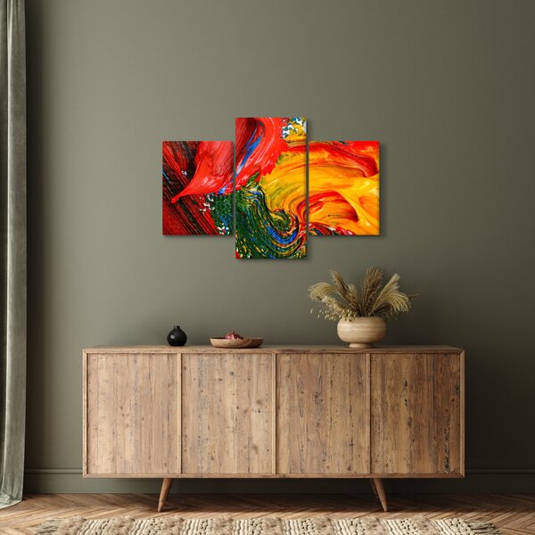 Slika - Modrenje apstrakcije kistom (90x60 cm)