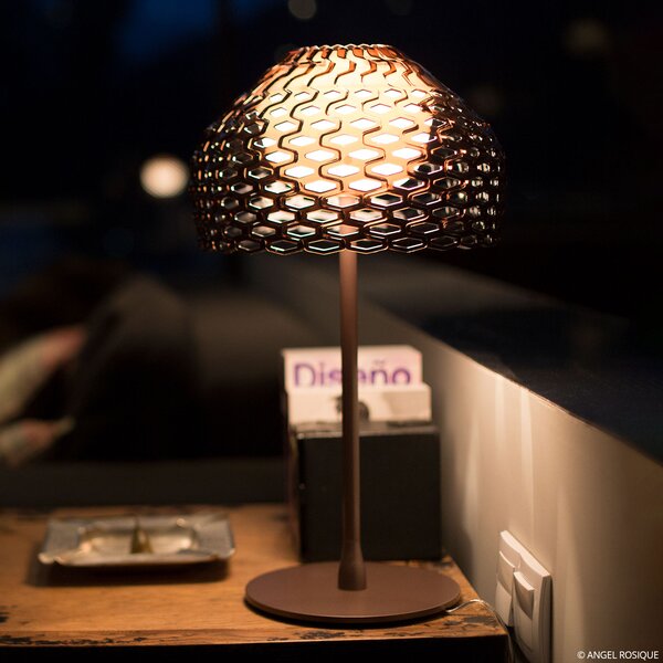 Stolne Lampa FLOS, Tatou T, prigušiv, Smeđa / hrđa, Dnevna soba, Metal, Dizajn