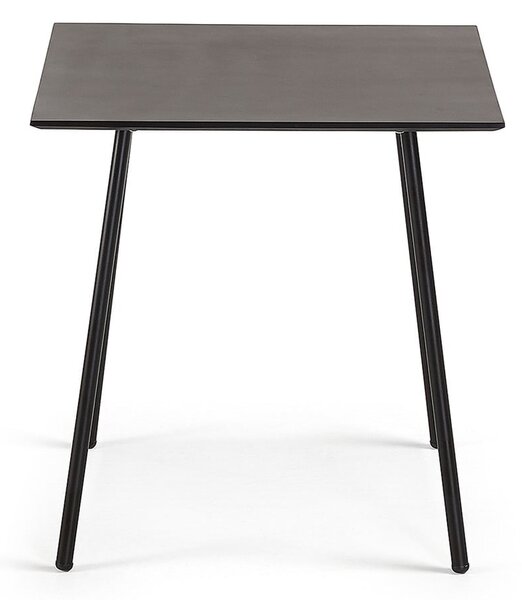 Crni stolić Kave Home Ulrich, 75 x 75 cm