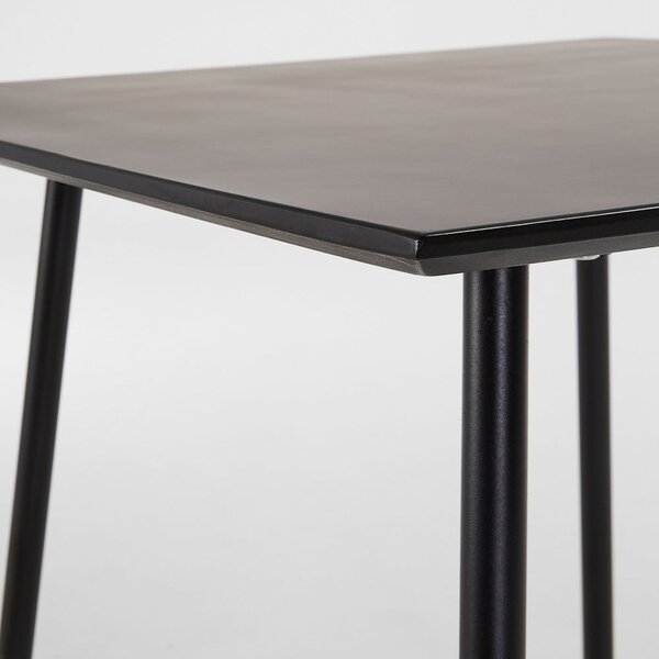 Crni stolić Kave Home Ulrich, 75 x 75 cm