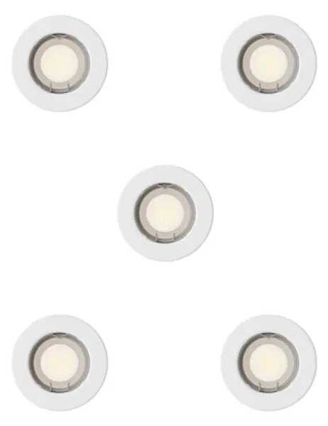 Peridot UGRADBENA SVJETILJKA OKRUGLA 7W GU10 BIJELA 5pk 8721103037138