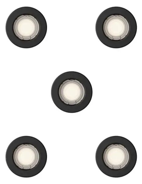 Peridot UGRADBENA SVJETILJKA OKRUGLA 7W GU10 CRNA 5pk 8721103037152
