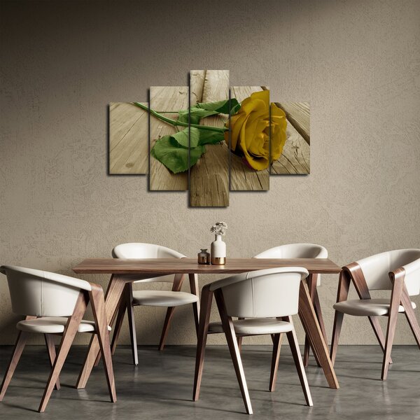 Slika - Vintage žute ruže (150x105 cm)