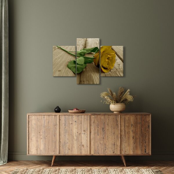 Slika - Vintage žute ruže (90x60 cm)