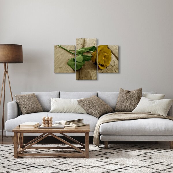 Slika - Vintage žute ruže (90x60 cm)