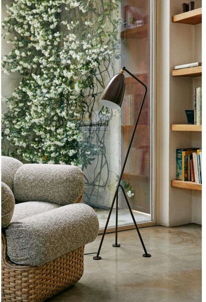 Podne Lampa GUBI, Smeđa / hrđa, Dnevna soba, Metal
