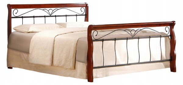 Krevet Houston 105Bračni, Smeđa, 160x200, Metal, Basi a doghePodnice za krevet, 162x219x101cm
