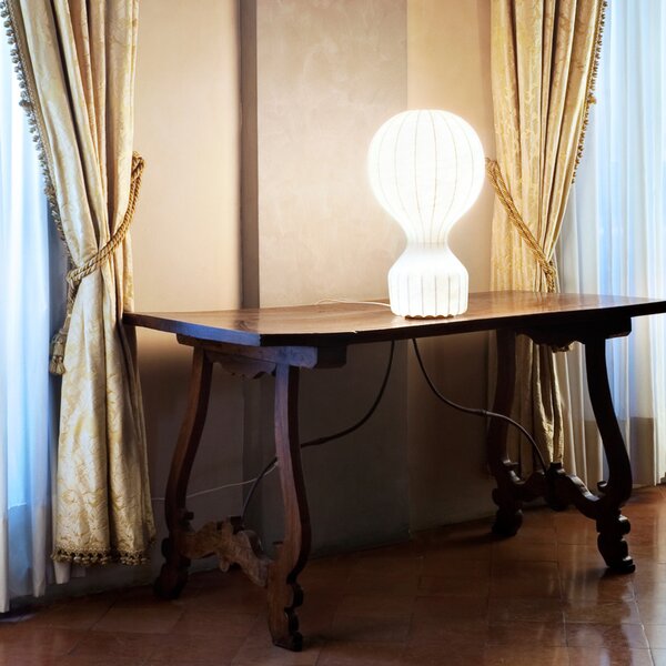 Stolne Lampa FLOS, Gatto, prigušiv, Bijela, Dnevna soba, Tkanina / tekstil, Dizajn