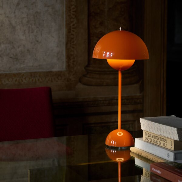 Stolne Lampa &Tradition, Flowerpot VP3, Naranča, Dnevna soba, Metal, Dizajn