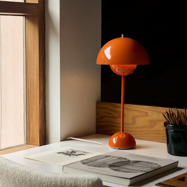 Stolne Lampa &Tradition, Flowerpot VP3, Naranča, Dnevna soba, Metal, Dizajn