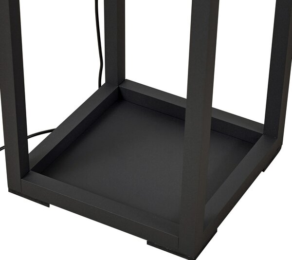 Podne Lampa Lindby, Birta, prigušiv, Crno, Dnevna soba, Metal, Moderan