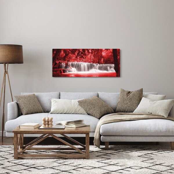 Slika - Vodopad, crvena (120x50 cm)