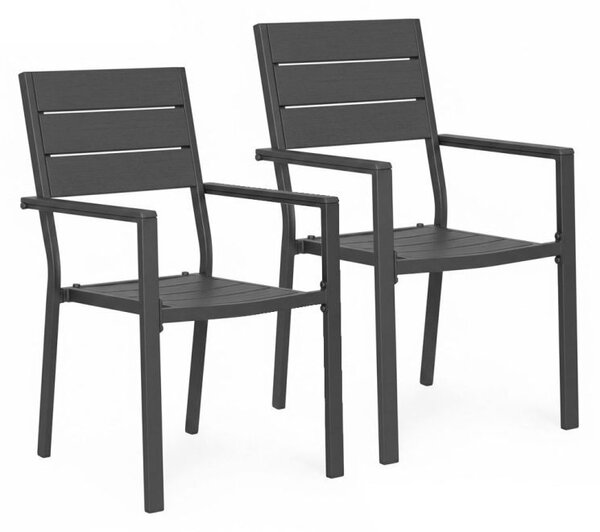 Set od 2 vrtne stolice nosivosti 150 kg Bijela