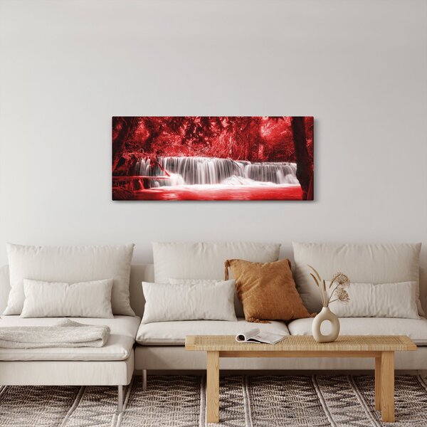 Slika - Vodopad, crvena (120x50 cm)