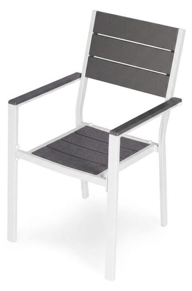 Set od 2 vrtne stolice nosivosti 150 kg Bijela