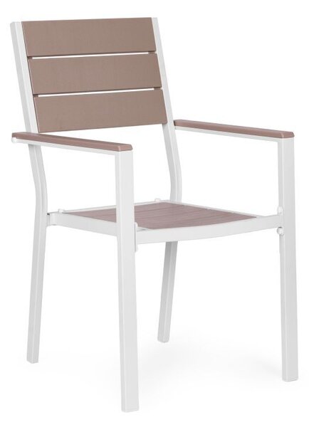 Set od 2 vrtne stolice nosivosti 150 kg Bijela