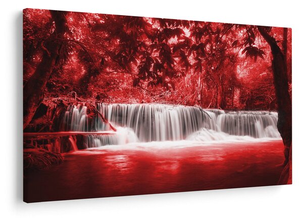 Slika - Vodopad, crvena (90x60 cm)