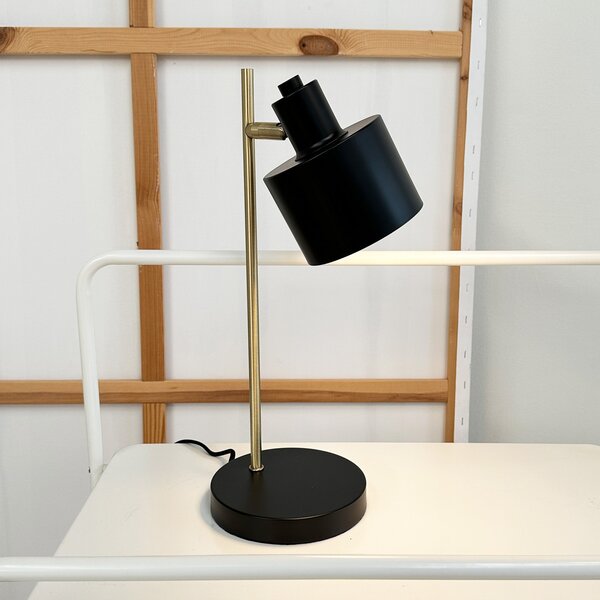 Stolne Lampa Dyberg Larsen, Ocean, Crno, Spavaća soba, Metal, Skandinavski