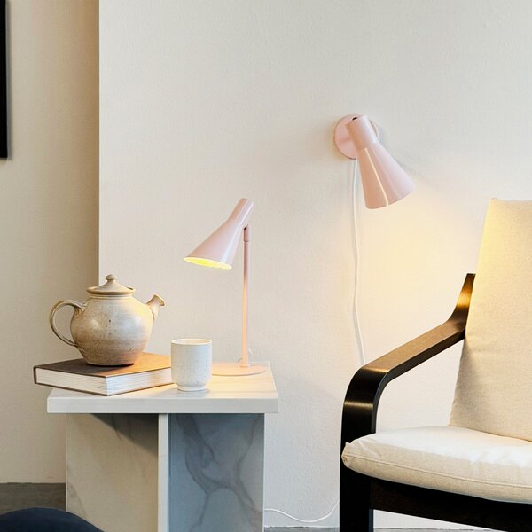 Stolne Lampa Dyberg Larsen, DL12 Mini, Ružičasta ruža, Dnevna soba, Metal, Skandinavski
