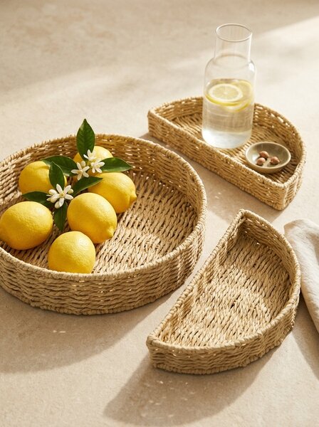 Sinsay - Set pletenih dekorativnih pladnjeva 3 pack