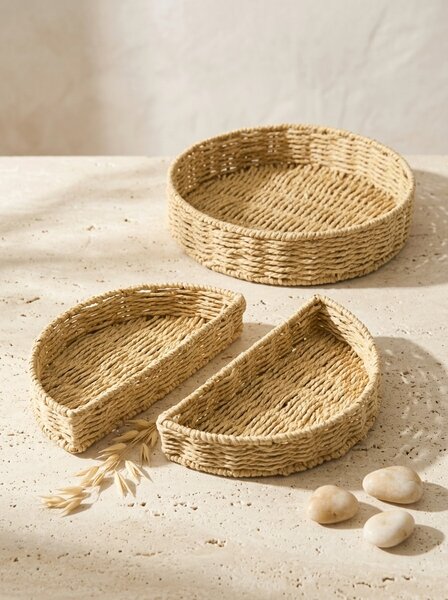 Sinsay - Set pletenih dekorativnih pladnjeva 3 pack