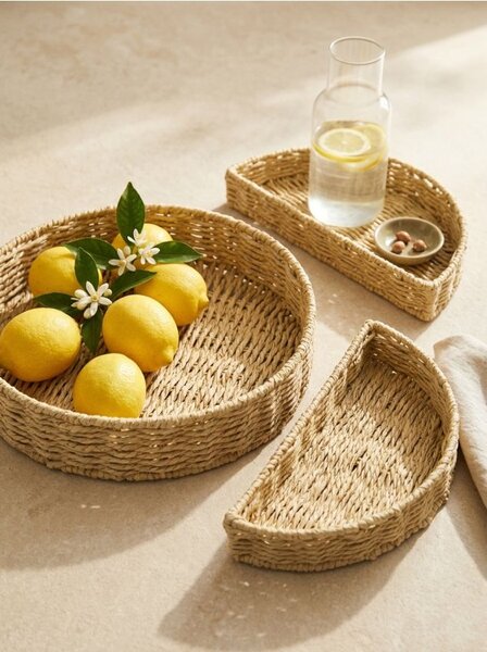Sinsay - Set pletenih dekorativnih pladnjeva 3 pack