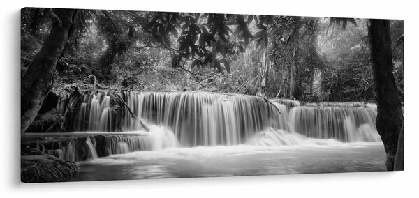 Slika - Crno bijeli vodopad (120x50 cm)