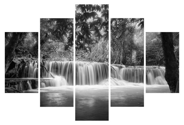 Slika - Crno bijeli vodopad (150x105 cm)