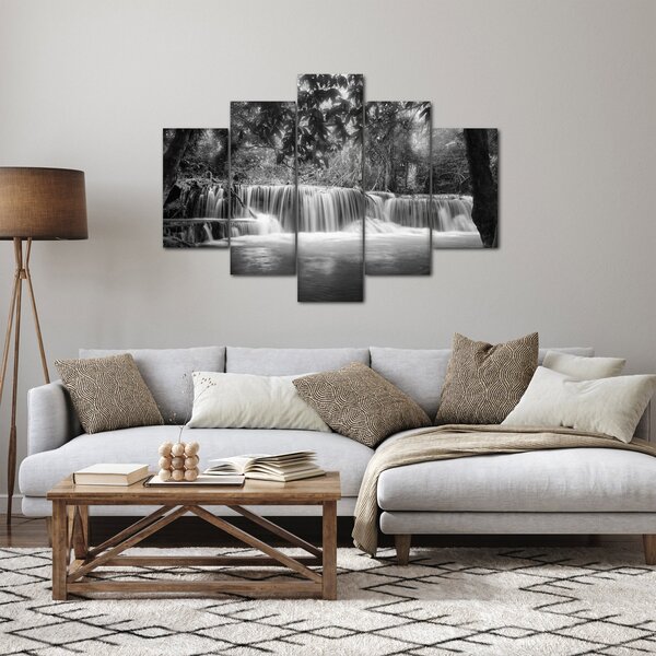 Slika - Crno bijeli vodopad (150x105 cm)