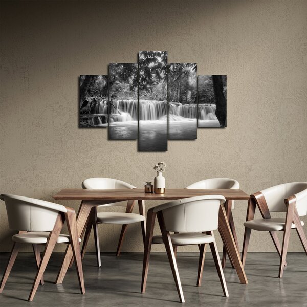 Slika - Crno bijeli vodopad (150x105 cm)