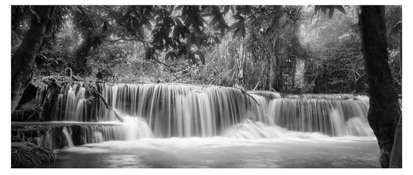 Slika - Crno bijeli vodopad (120x50 cm)