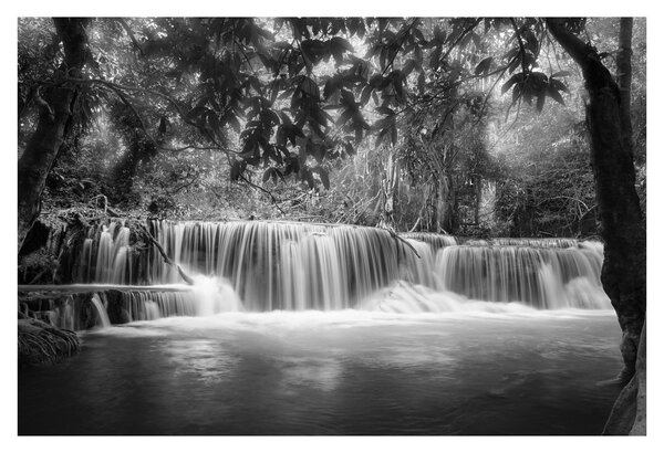 Slika - Crno bijeli vodopad (90x60 cm)