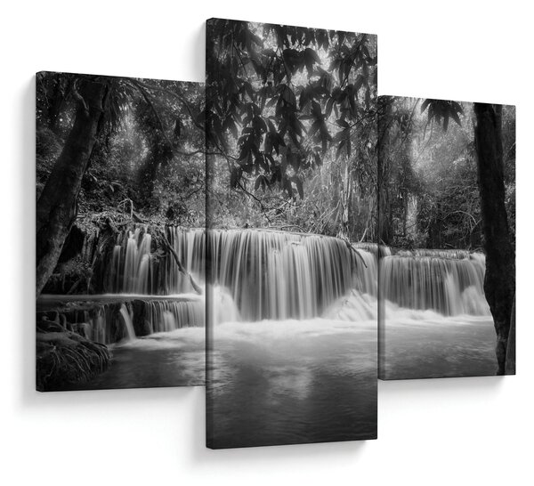 Slika - Crno bijeli vodopad (90x60 cm)