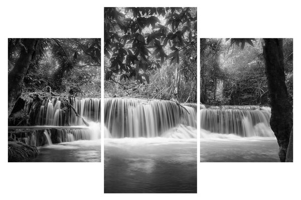 Slika - Crno bijeli vodopad (90x60 cm)