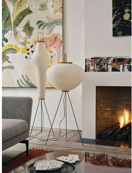 Podne Lampa Vitra, Bijela, Dnevna soba, Papirnati karton