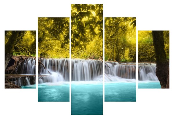Slika - Vodopad, sa svijetlim bojama (150x105 cm)