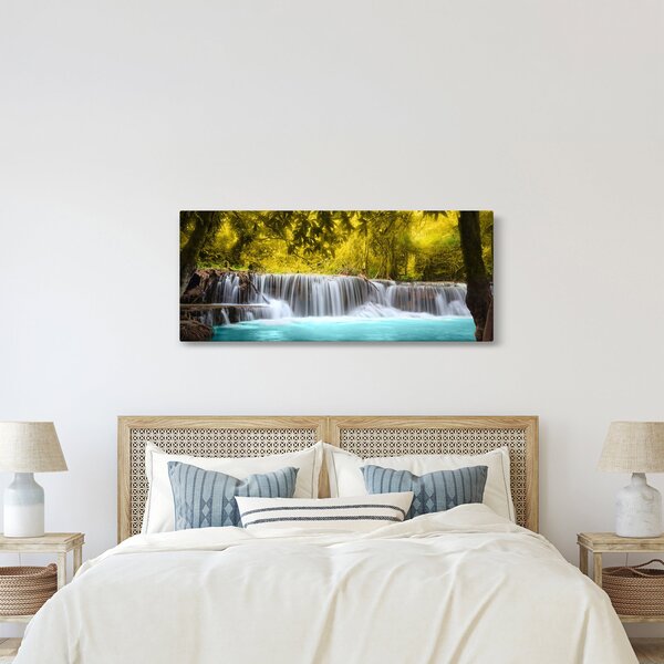 Slika - Vodopad, sa svijetlim bojama (120x50 cm)
