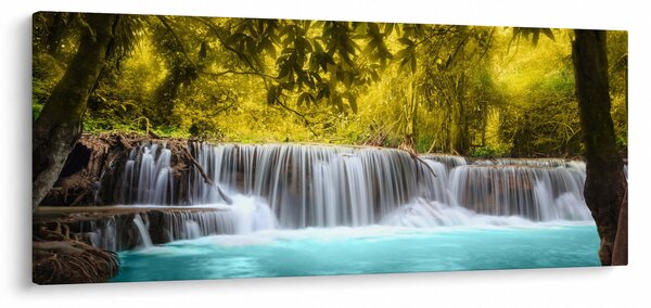 Slika - Vodopad, sa svijetlim bojama (120x50 cm)
