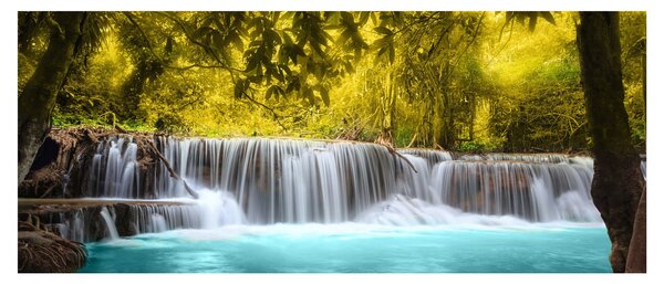 Slika - Vodopad, sa svijetlim bojama (120x50 cm)