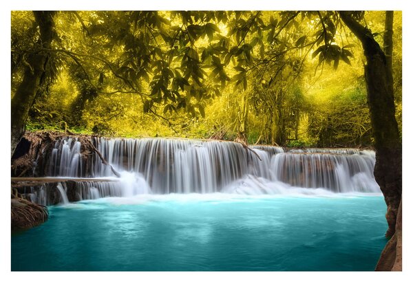 Slika - Vodopad, sa svijetlim bojama (90x60 cm)