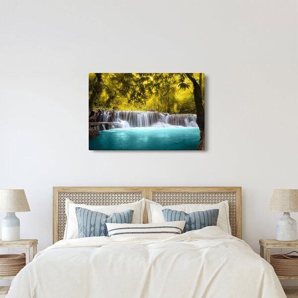 Slika - Vodopad, sa svijetlim bojama (90x60 cm)