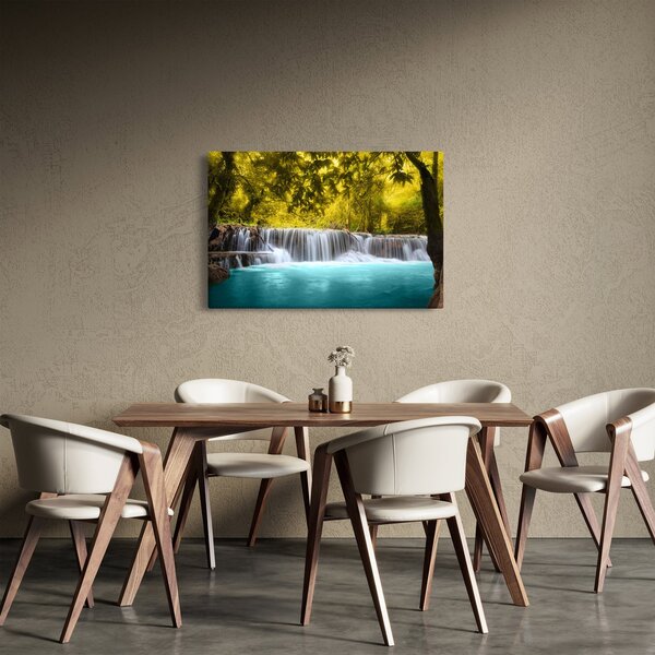 Slika - Vodopad, sa svijetlim bojama (90x60 cm)