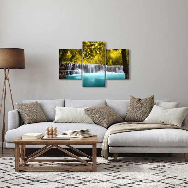 Slika - Vodopad, sa svijetlim bojama (90x60 cm)