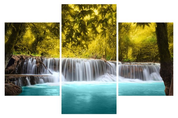 Slika - Vodopad, sa svijetlim bojama (90x60 cm)