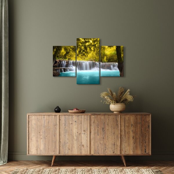 Slika - Vodopad, sa svijetlim bojama (90x60 cm)