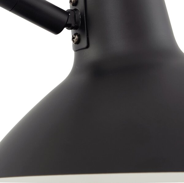 Podne Lampa Lindby, Adrik, Crno, Dnevna soba, Metal, Moderan