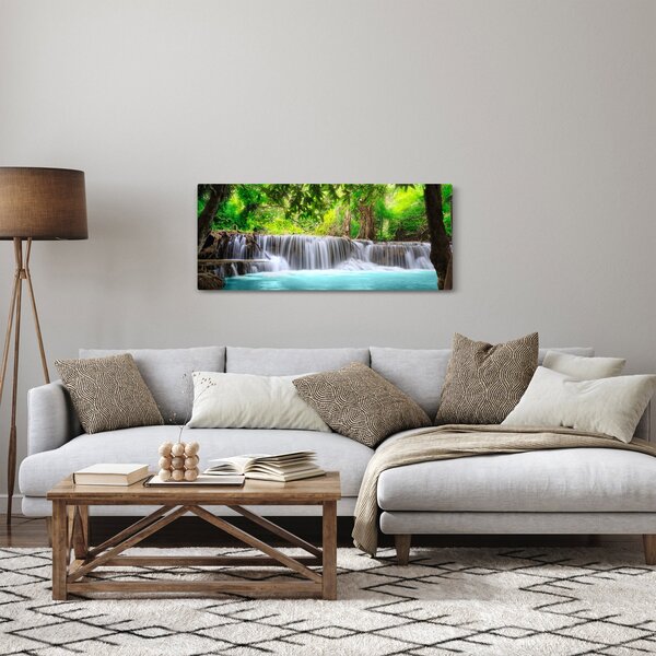 Slika - Vodopad, tirkizna (120x50 cm)