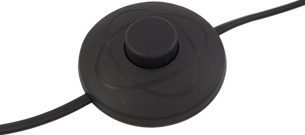 Podne Lampa Lindby, Adrik, Crno, Dnevna soba, Metal, Moderan